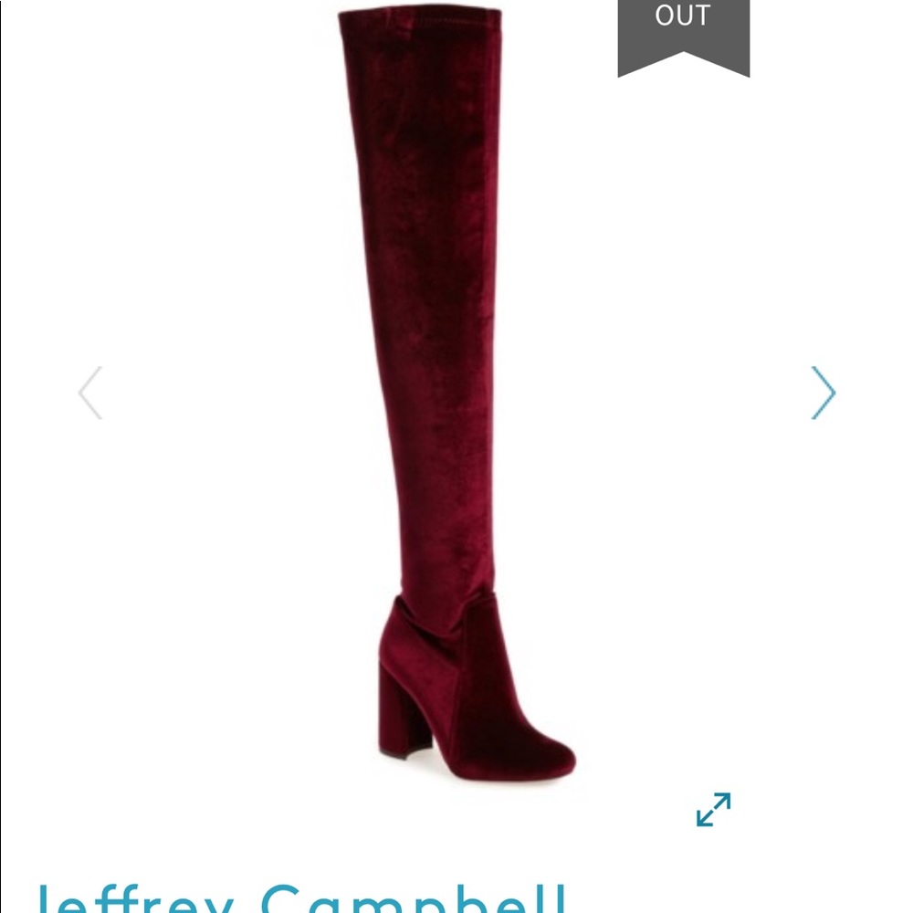 Jeffrey Campbell Velvet Over-the-Knee Boot